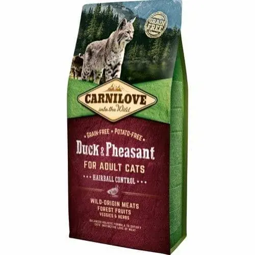CARNILOVE ADULT CAT DUCK PHEASANT HARIBALL CONTROL 6KG