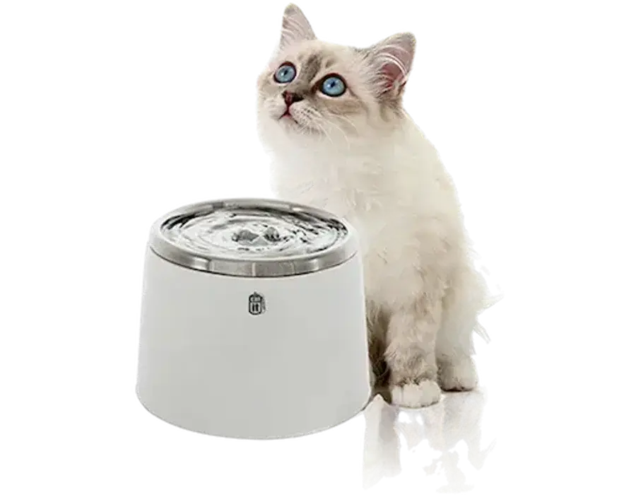 Catit Fresh & Clear drikkefontene 2L rustfritt stål hvit 2 L