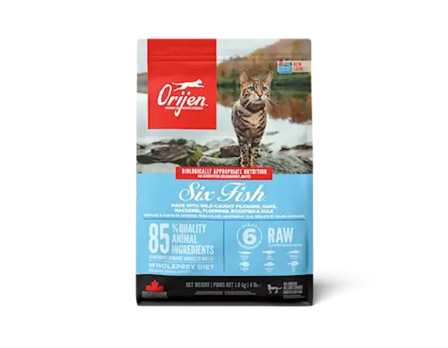 Orijen Cat Six Fish Grain Free - tørrfôr til katter 1,8 kg
