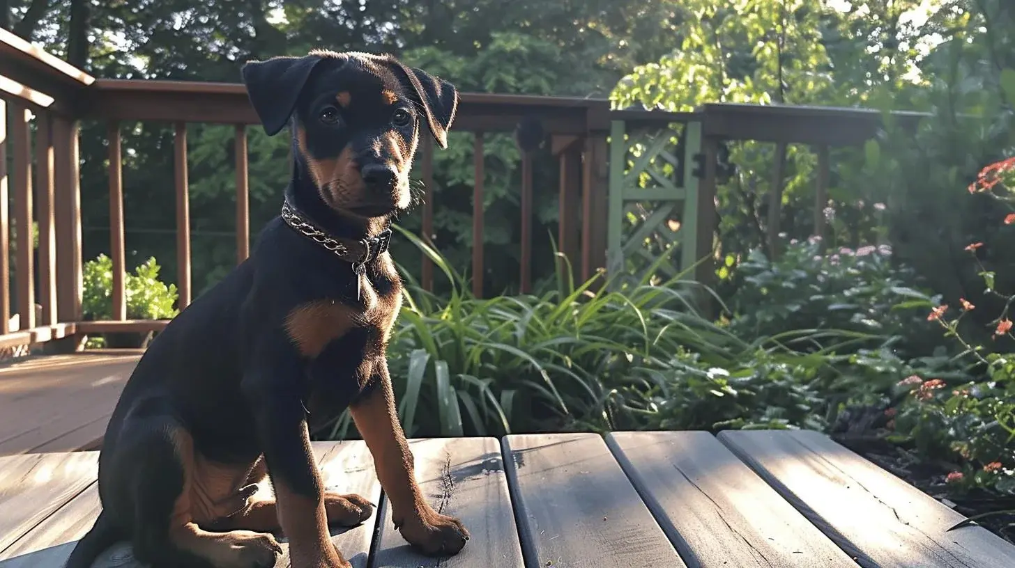 Doberman valp Sjarmerende lojal og intelligent folgesvenn 1