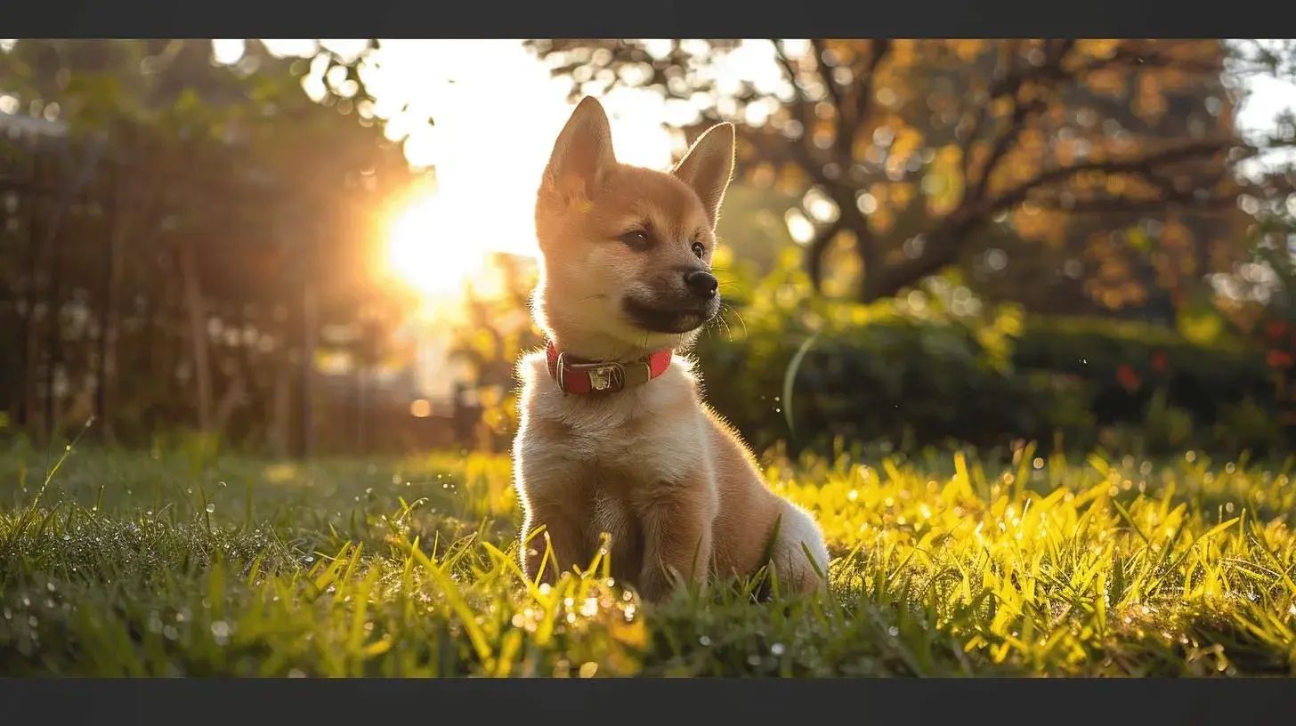 Shiba Inu valp En sjarmerende liten folgesvenn 1